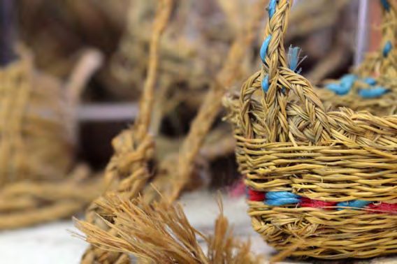 Hand-woven esparto grass basketwork, a traditional Almería craft