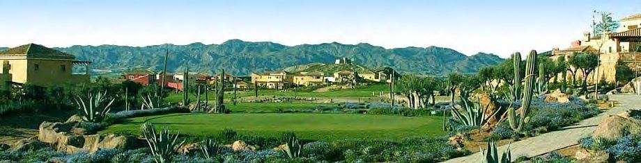 Desert Springs Golf Club, an 18-hole desert-style course near Molino de Guevara