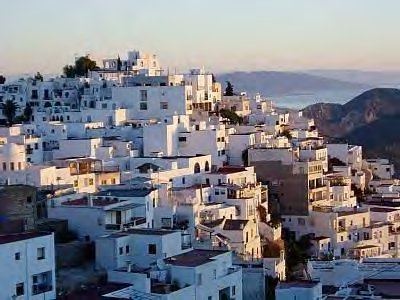 The whitewashed hillside village of Mojácar, Almería